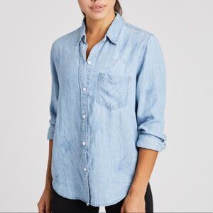 Rails x SoulCycle Ingrid Stars Chambray Button Up Coastal Cowgirl Shirt